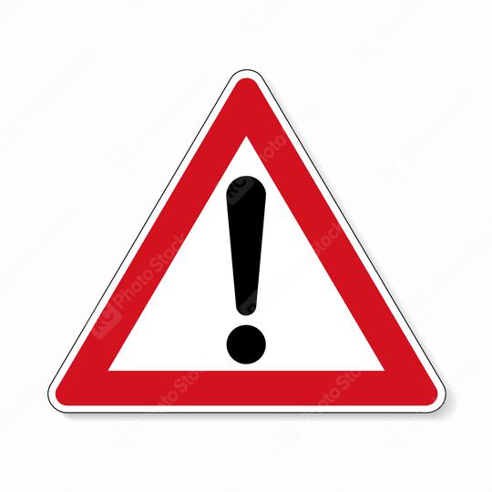 traffic sign attention. German traffic sign of danger or Danger zone on white background. Vector illustration. Eps 10 vector file.  : Stock Photo or Stock Video Download rcfotostock photos, images and assets rcfotostock | RC Photo Stock.: