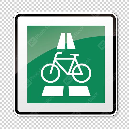 traffic sign Cycle expressway. German sign for express bicycles on this way on checked transparent background. Vector illustration. Eps 10 vector file.  : Stock Photo or Stock Video Download rcfotostock photos, images and assets rcfotostock | RC Photo Stock.: