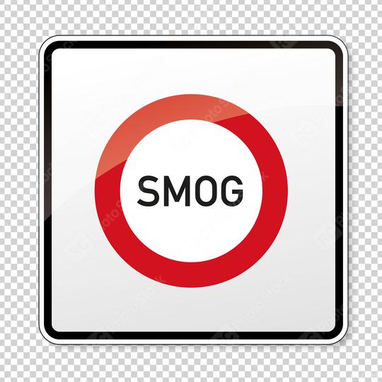 traffic sign forbidden entrance area smog concentration. German traffic sign: smog area on checked transparent background. Vector illustration. Eps 10 vector file.  : Stock Photo or Stock Video Download rcfotostock photos, images and assets rcfotostock | RC Photo Stock.:
