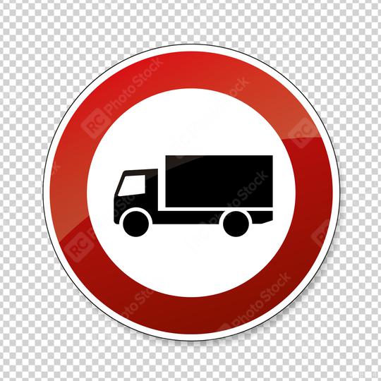 traffic sign forbidden entrance truck. German traffic sign prohibiting thoroughfare of lorries (vehicles with a gross weight over 3.5 metric tons) on transparent background. Vector illustration. Eps10  : Stock Photo or Stock Video Download rcfotostock photos, images and assets rcfotostock | RC Photo Stock.: