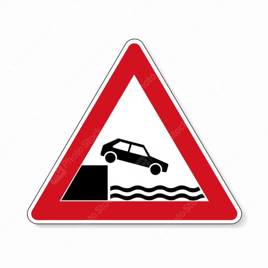 traffic sign no passing. German traffic sign warning about likeliness of traffic queues on white background. Vector illustration. Eps 10 vector file.  : Stock Photo or Stock Video Download rcfotostock photos, images and assets rcfotostock | RC Photo Stock.: