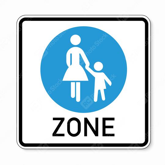 traffic sign pedestrian area. German sign at a pedestrian zone depicting mother and child on white background. Vector illustration. Eps 10 vector file.  : Stock Photo or Stock Video Download rcfotostock photos, images and assets rcfotostock | RC Photo Stock.: