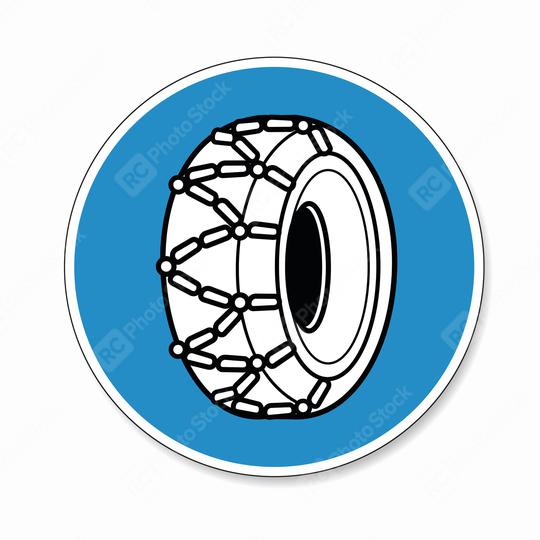 traffic sign snow chains. German traffic sign indicating that snow chains are required on white background. Vector illustration. Eps 10 vector file.  : Stock Photo or Stock Video Download rcfotostock photos, images and assets rcfotostock | RC Photo Stock.: