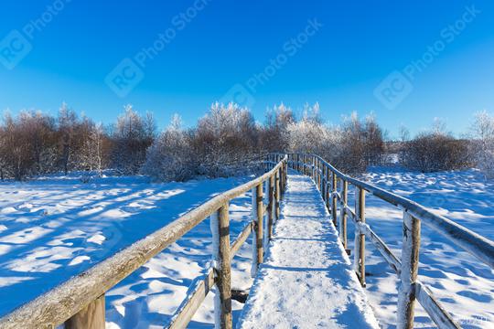 trail in to a frozen bog winter landscape at the Hautes Fagnes  : Stock Photo or Stock Video Download rcfotostock photos, images and assets rcfotostock | RC Photo Stock.: