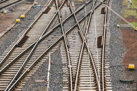 Train tracks with many options for ways forward with multiple switch point  : Stock Photo or Stock Video Download rcfotostock photos, images and assets rcfotostock | RC Photo Stock.: