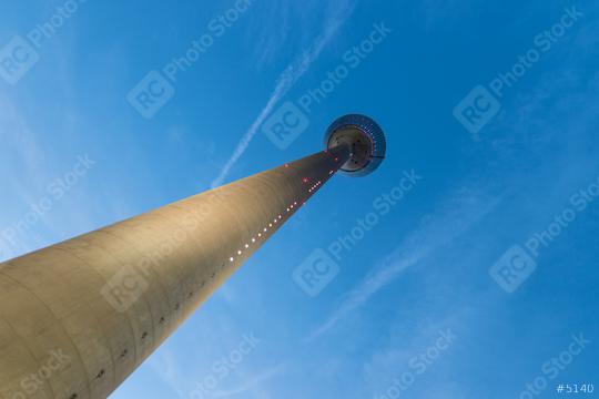 Tv Tower Dusseldorf old town at night illuminated  : Stock Photo or Stock Video Download rcfotostock photos, images and assets rcfotostock | RC Photo Stock.: