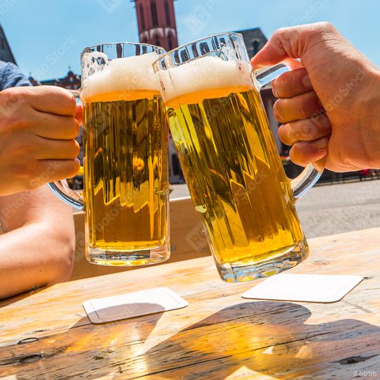 Two hands clinking beer glasses at summer  : Stock Photo or Stock Video Download rcfotostock photos, images and assets rcfotostock | RC Photo Stock.: