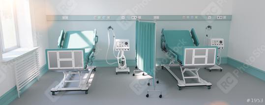 Two intensive care beds in an intensive care unit with ventilators for Covid-19 patients in the case of a coronavirus epidemic  : Stock Photo or Stock Video Download rcfotostock photos, images and assets rcfotostock | RC Photo Stock.: