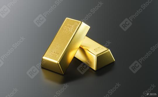 two pieces of gold bar stack up on a black background  : Stock Photo or Stock Video Download rcfotostock photos, images and assets rcfotostock | RC Photo Stock.: