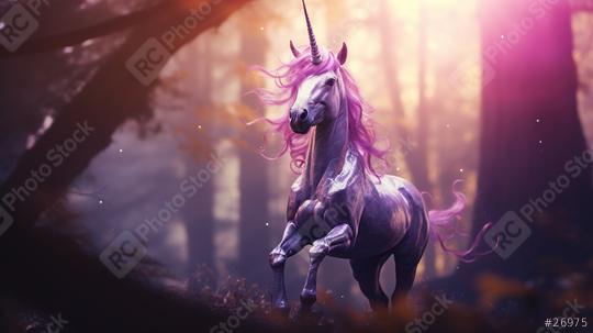 Unicorn prancing in an enchanted forest with light rays
  : Stock Photo or Stock Video Download rcfotostock photos, images and assets rcfotostock | RC Photo Stock.: