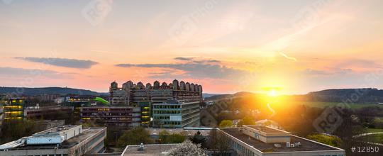 university hospital aachen sunset panorama  : Stock Photo or Stock Video Download rcfotostock photos, images and assets rcfotostock | RC Photo Stock.: