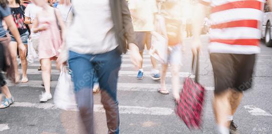 Unrecognizable crowd of people in bokeh walking on a street  : Stock Photo or Stock Video Download rcfotostock photos, images and assets rcfotostock | RC Photo Stock.: