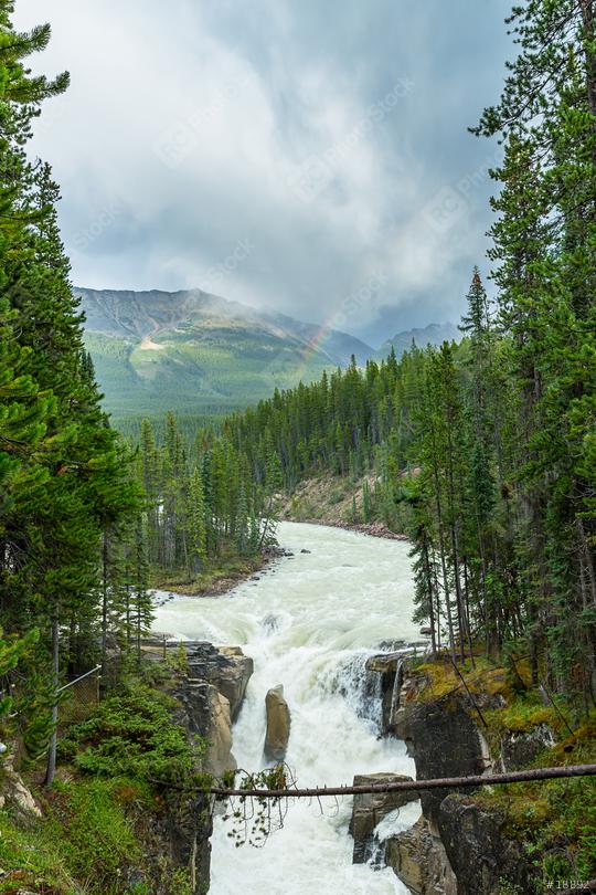 Upper Sunwapta Falls, Athabasca river in Jasper National Park, Canada.   : Stock Photo or Stock Video Download rcfotostock photos, images and assets rcfotostock | RC Photo Stock.: