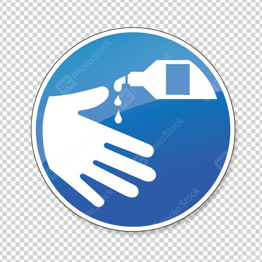 Use barrier cream, mandatory sign or safety sign, on checked transparent background. Vector illustration. Eps 10 vector file.  : Stock Photo or Stock Video Download rcfotostock photos, images and assets rcfotostock | RC Photo Stock.:
