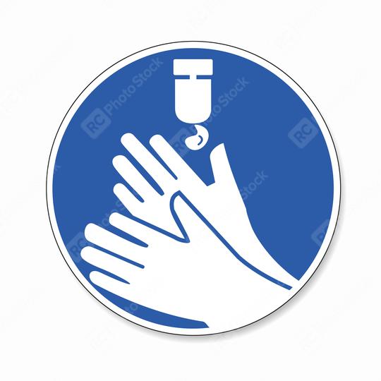 Use hand sanitiser to clean hands, mandatory sign or safety sign, on white background. Vector illustration. Eps 10 vector file.  : Stock Photo or Stock Video Download rcfotostock photos, images and assets rcfotostock | RC Photo Stock.: