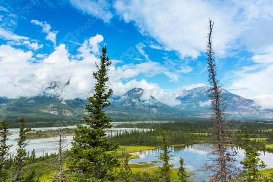 Valley of Saskatchewan River in Canadian Rockies jasper canada  : Stock Photo or Stock Video Download rcfotostock photos, images and assets rcfotostock | RC Photo Stock.: