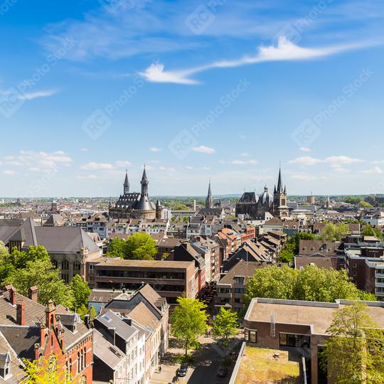 view of aachen city at summer  : Stock Photo or Stock Video Download rcfotostock photos, images and assets rcfotostock | RC Photo Stock.: