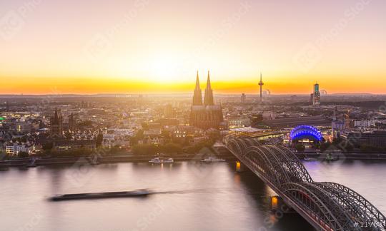 view of cologne at sunset  : Stock Photo or Stock Video Download rcfotostock photos, images and assets rcfotostock | RC Photo Stock.: