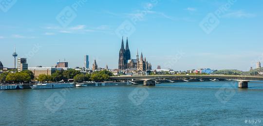 View of Cologne Cathedral along river rhine Germany  : Stock Photo or Stock Video Download rcfotostock photos, images and assets rcfotostock | RC Photo Stock.: