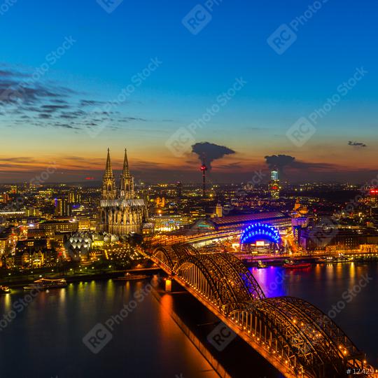 view of Cologne Cathedral at sunset  : Stock Photo or Stock Video Download rcfotostock photos, images and assets rcfotostock | RC Photo Stock.: