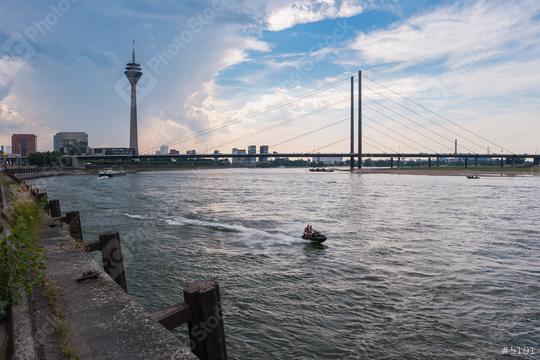 View of Dusseldorf at the Rhine river at a cloudy day, germany  : Stock Photo or Stock Video Download rcfotostock photos, images and assets rcfotostock | RC Photo Stock.: