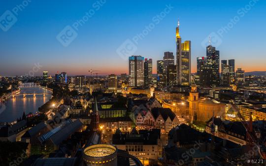 View of Frankfurt am Main skyline at sunset  : Stock Photo or Stock Video Download rcfotostock photos, images and assets rcfotostock | RC Photo Stock.: