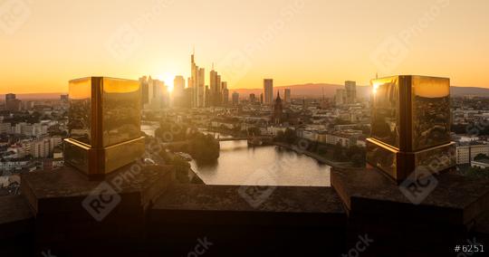 View of Frankfurt at Sunset  : Stock Photo or Stock Video Download rcfotostock photos, images and assets rcfotostock | RC Photo Stock.: