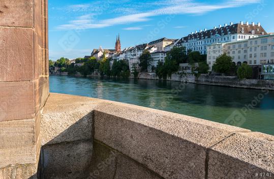 View of the ald town of Basel with red stone Munster cathedral on the Rhine river at summer, Switzerland  : Stock Photo or Stock Video Download rcfotostock photos, images and assets rcfotostock | RC Photo Stock.: