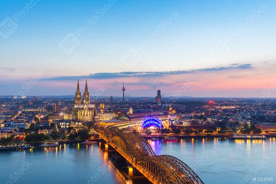 view of the Cologne Cathedral at sunset  : Stock Photo or Stock Video Download rcfotostock photos, images and assets rcfotostock | RC Photo Stock.: