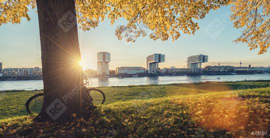 View of the Cologne Skyline at sunset in autumn  : Stock Photo or Stock Video Download rcfotostock photos, images and assets rcfotostock | RC Photo Stock.: