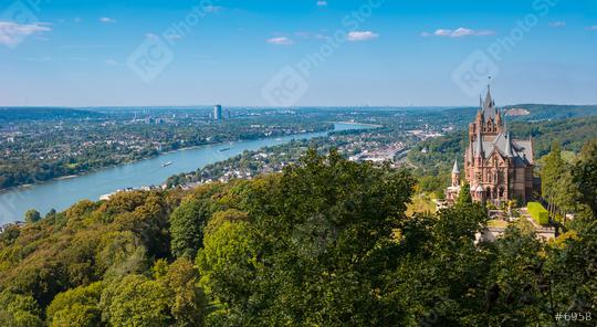 view of the Drachenburg Castle from the Drachenfels at Bonn  : Stock Photo or Stock Video Download rcfotostock photos, images and assets rcfotostock | RC Photo Stock.: