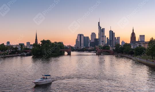 view of the european city Frankfurt am main at sunset  : Stock Photo or Stock Video Download rcfotostock photos, images and assets rcfotostock | RC Photo Stock.: