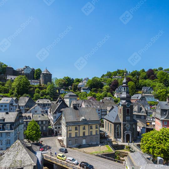 view of the Old Town of Monschau  : Stock Photo or Stock Video Download rcfotostock photos, images and assets rcfotostock | RC Photo Stock.: