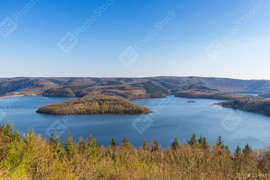 view of the Rursee lake at the Eifel  : Stock Photo or Stock Video Download rcfotostock photos, images and assets rcfotostock | RC Photo Stock.: