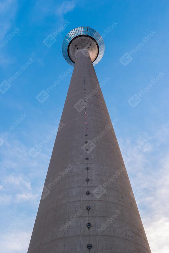 View of the television tower "Rheinturm" of Dusseldorf in German  : Stock Photo or Stock Video Download rcfotostock photos, images and assets rcfotostock | RC Photo Stock.: