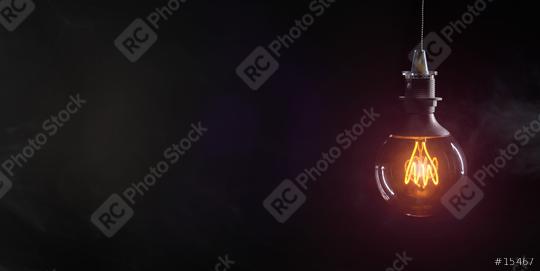 Vintage lightbulb on dark background  : Stock Photo or Stock Video Download rcfotostock photos, images and assets rcfotostock | RC Photo Stock.:
