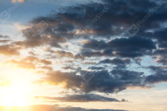 warm Sunset sky with sunlight and clouds  : Stock Photo or Stock Video Download rcfotostock photos, images and assets rcfotostock | RC Photo Stock.: