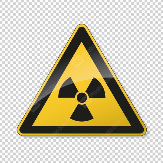 Warning radioactive zone. Safety signs, warning Sign or Danger symbol BGV hazard pictogram, for Radioactivity. Dangerous radiation area on checked transparent background. Vector illustration. Eps 10.  : Stock Photo or Stock Video Download rcfotostock photos, images and assets rcfotostock | RC Photo Stock.: