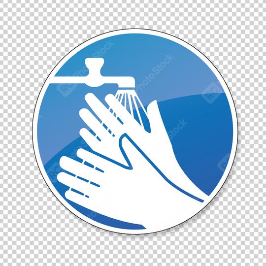 Wash your hands. hands must be washed for Coronavirus 2019-nCoV, mandatory sign or safety sign, on checked transparent background. Vector Eps 10.  : Stock Photo or Stock Video Download rcfotostock photos, images and assets rcfotostock | RC Photo Stock.: