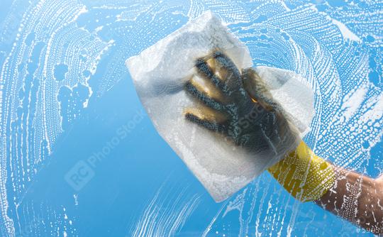 Washing dirty glass window  : Stock Photo or Stock Video Download rcfotostock photos, images and assets rcfotostock | RC Photo Stock.: