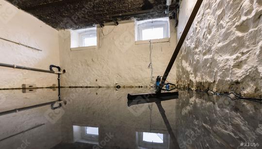 Water damage in basement under water with mold on the wall and puller  : Stock Photo or Stock Video Download rcfotostock photos, images and assets rcfotostock | RC Photo Stock.: