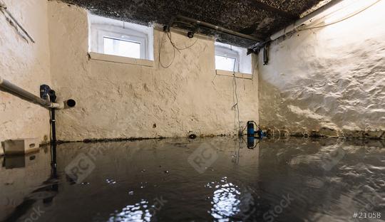Water damage in household insurance after a pipe burst or flood in the basement or garage with mold  : Stock Photo or Stock Video Download rcfotostock photos, images and assets rcfotostock | RC Photo Stock.: