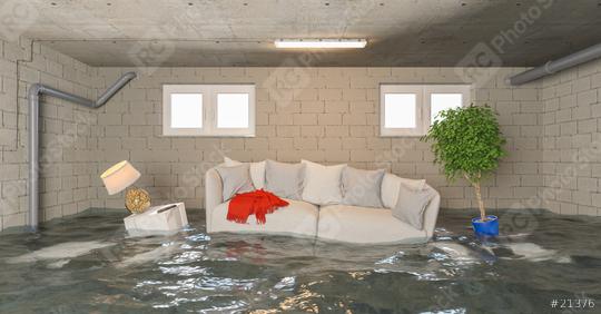 Water damager after flooding in basement with furniture floating   : Stock Photo or Stock Video Download rcfotostock photos, images and assets rcfotostock | RC Photo Stock.: