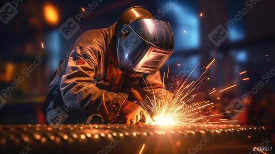 welder in action, illuminating sparks and intense glow  : Stock Photo or Stock Video Download rcfotostock photos, images and assets rcfotostock | RC Photo Stock.:
