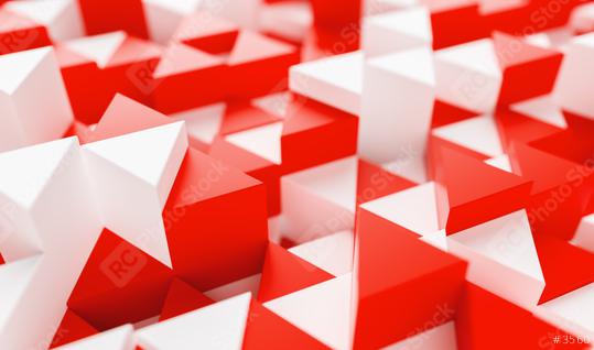 White and red triangular abstract background, Grunge surface - 3d rendering   : Stock Photo or Stock Video Download rcfotostock photos, images and assets rcfotostock | RC-Photo-Stock.: