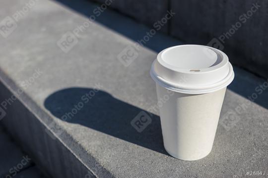 white coffe cup on concrete wall  : Stock Photo or Stock Video Download rcfotostock photos, images and assets rcfotostock | RC Photo Stock.:
