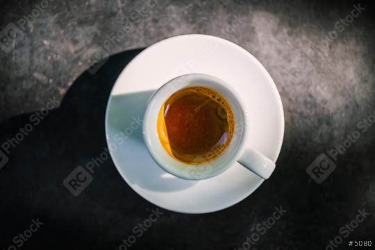 white cup of espresso coffee on dark background  : Stock Photo or Stock Video Download rcfotostock photos, images and assets rcfotostock | RC Photo Stock.:
