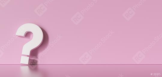 White question mark at pink concrete Wall - FAQ Concept  : Stock Photo or Stock Video Download rcfotostock photos, images and assets rcfotostock | RC Photo Stock.: