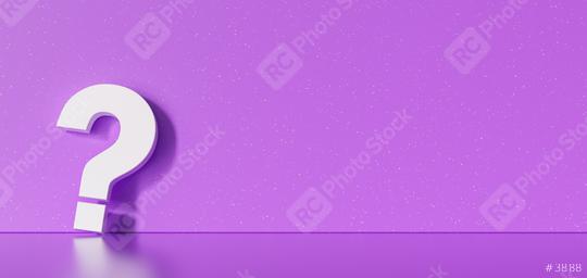 White question mark at purple concrete grunge Wall - FAQ Concept  : Stock Photo or Stock Video Download rcfotostock photos, images and assets rcfotostock | RC Photo Stock.:
