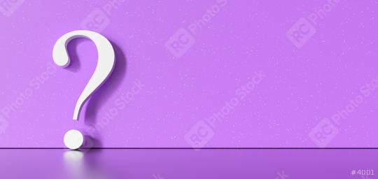 White question mark on a purple background with empty copy space on left side. 3D Rendering  : Stock Photo or Stock Video Download rcfotostock photos, images and assets rcfotostock | RC Photo Stock.: